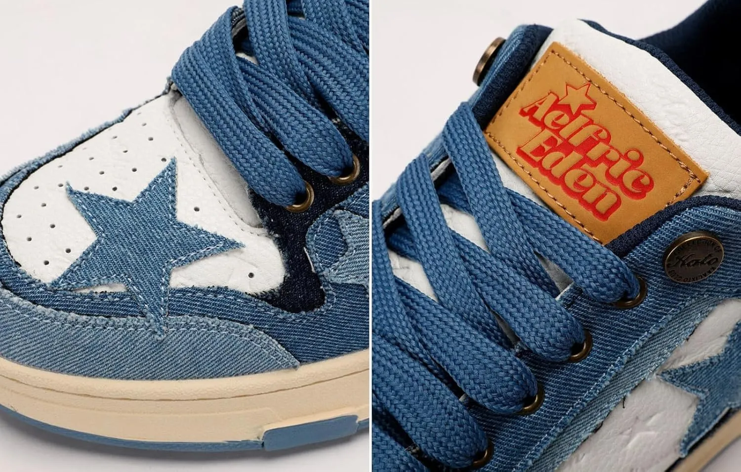 Aelfric Eden Sneakers Starry Climb Stars Casual All-Match Denim Skate Shoes Lace-up Sneaker