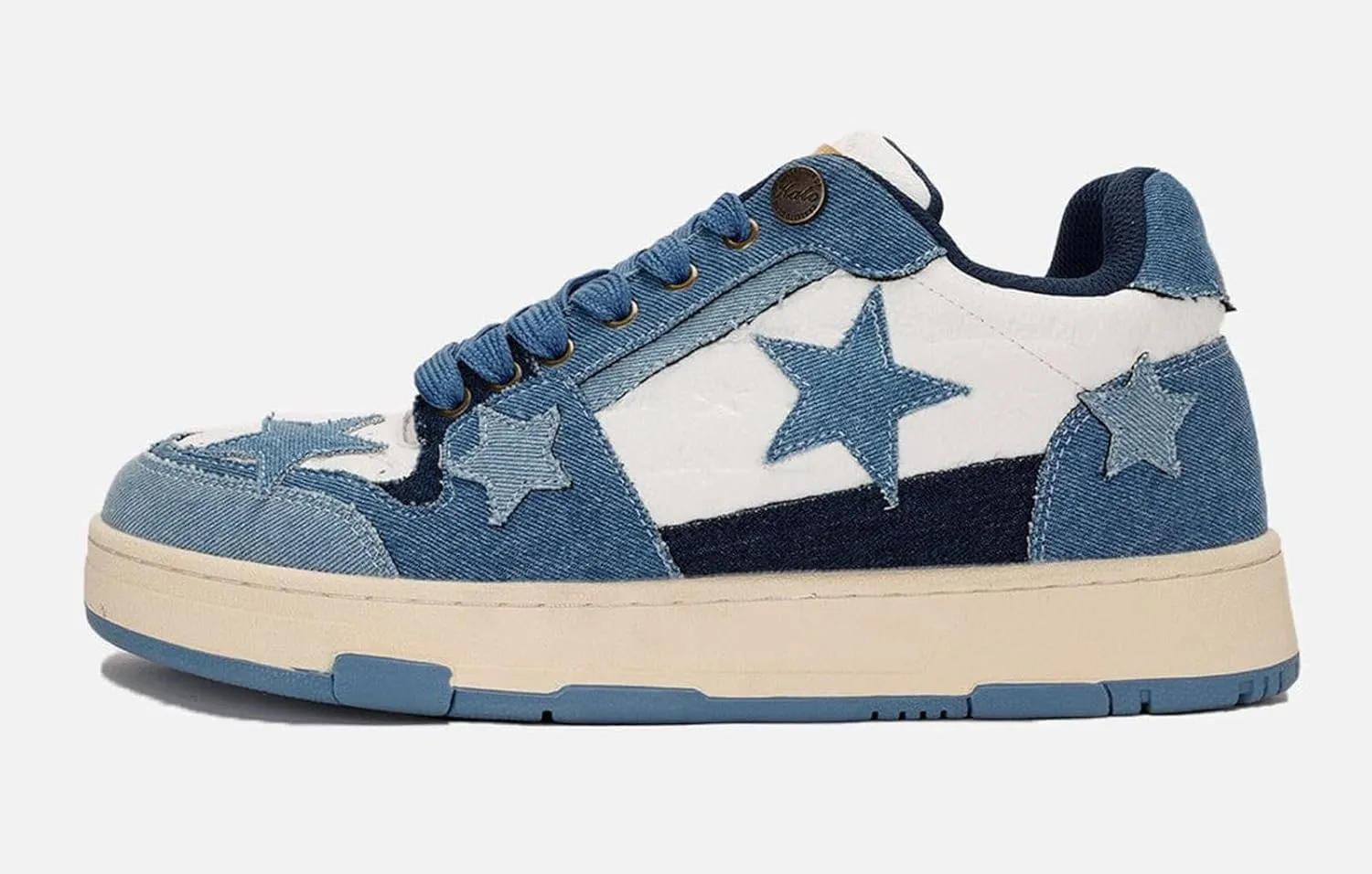 Aelfric Eden Sneakers Starry Climb Stars Casual All-Match Denim Skate Shoes Lace-up Sneaker
