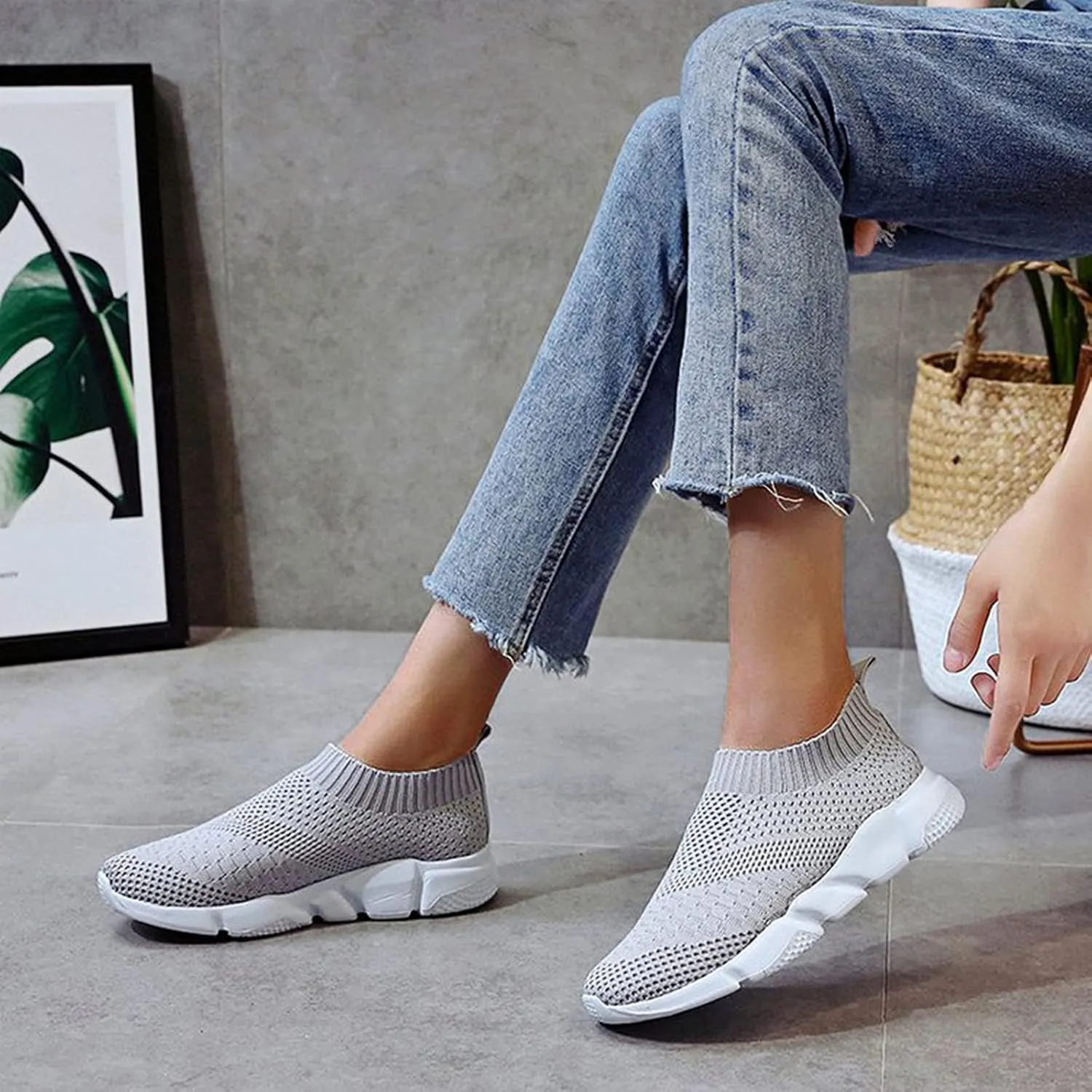 All Black Tennis Shoes for Women Pull On Shoes Womens Sneakers Womens Shoes Casual Fall Slip Ons Womens Trail Running Shoes Arch Support Zapatos Antideslizantes para Mujer De Trabajo Vestir