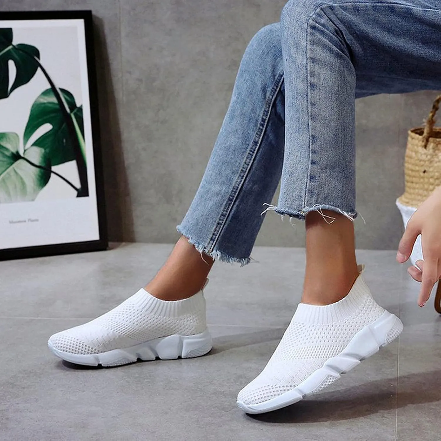 All Black Tennis Shoes for Women Pull On Shoes Womens Sneakers Womens Shoes Casual Fall Slip Ons Womens Trail Running Shoes Arch Support Zapatos Antideslizantes para Mujer De Trabajo Vestir