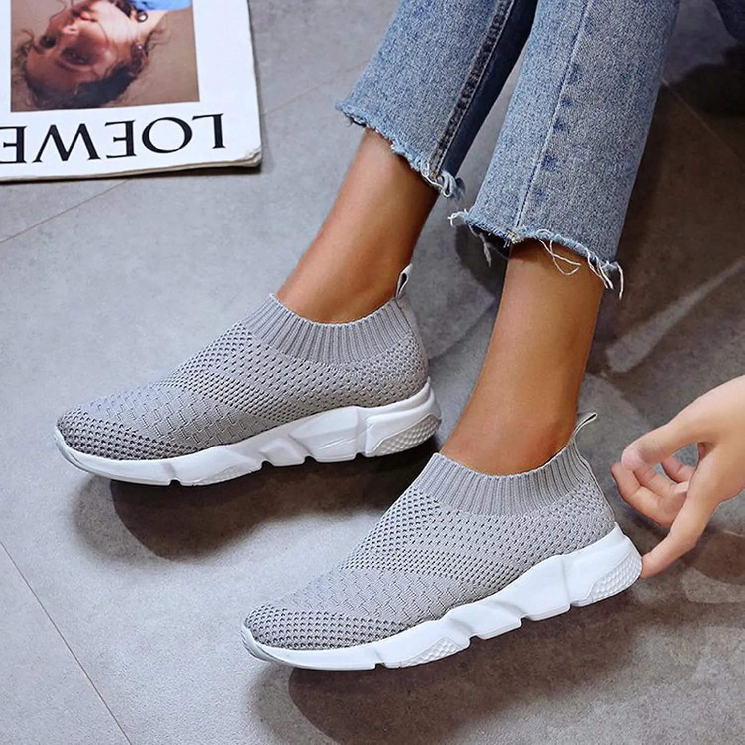 All Black Tennis Shoes for Women Pull On Shoes Womens Sneakers Womens Shoes Casual Fall Slip Ons Womens Trail Running Shoes Arch Support Zapatos Antideslizantes para Mujer De Trabajo Vestir