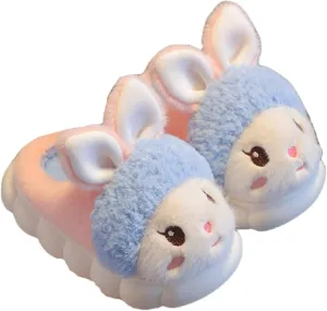 Animal slippers for women Cute rabbit slippers Soft warm winter home plush cotton slippers Cotton shoes