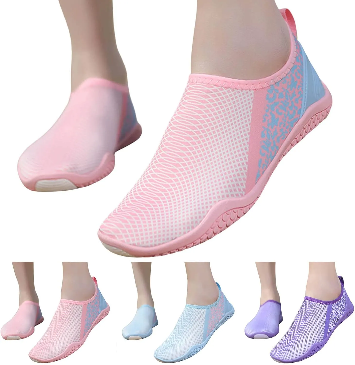 Aqua Socks Water Shoes Quick Dry Barefoot Non Slip for Swimming Surfing Beach Yoga Camping Boating River Pool Sport Men Women Adults Spring Shoe for Women 2025