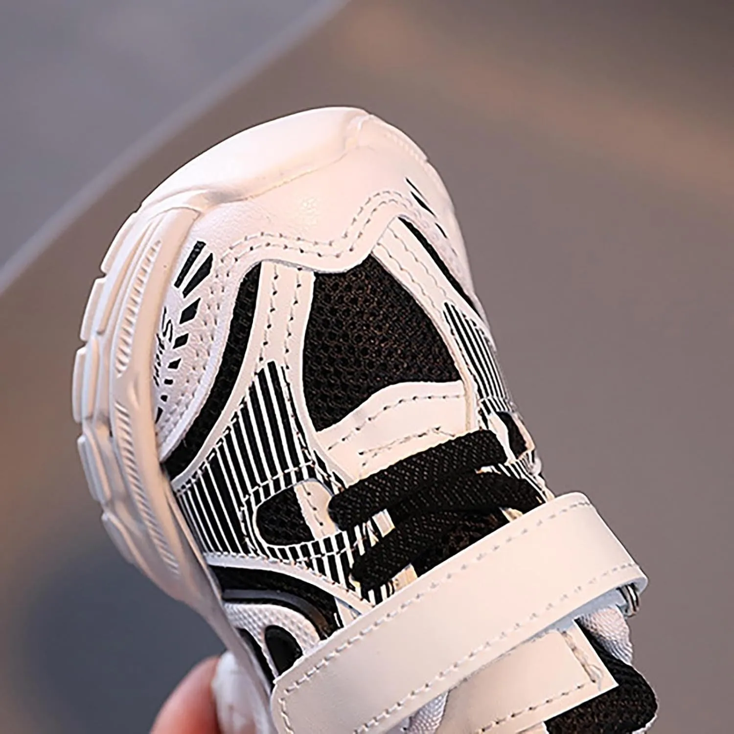 Baby Boys Mesh Glitter Sneaker Open Toe Light Up Sport Shoes Toddler Sole Non Slip Breathable First Walking Shoes