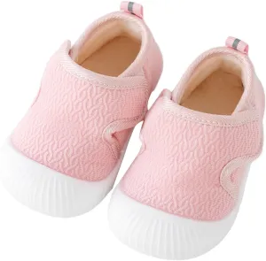 Baby Sneakers Girls Boys Lightweight Breathable Mesh First Walking Shoes 0‐18 Months Walking Shoes Slip On Barefoot