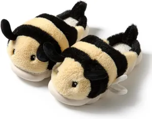 Baiyuruodie Cute Bee Slippers: Unisex Soft Plush Comfortable, Non-Slip, Warm Animal House Slippers for Men and Women