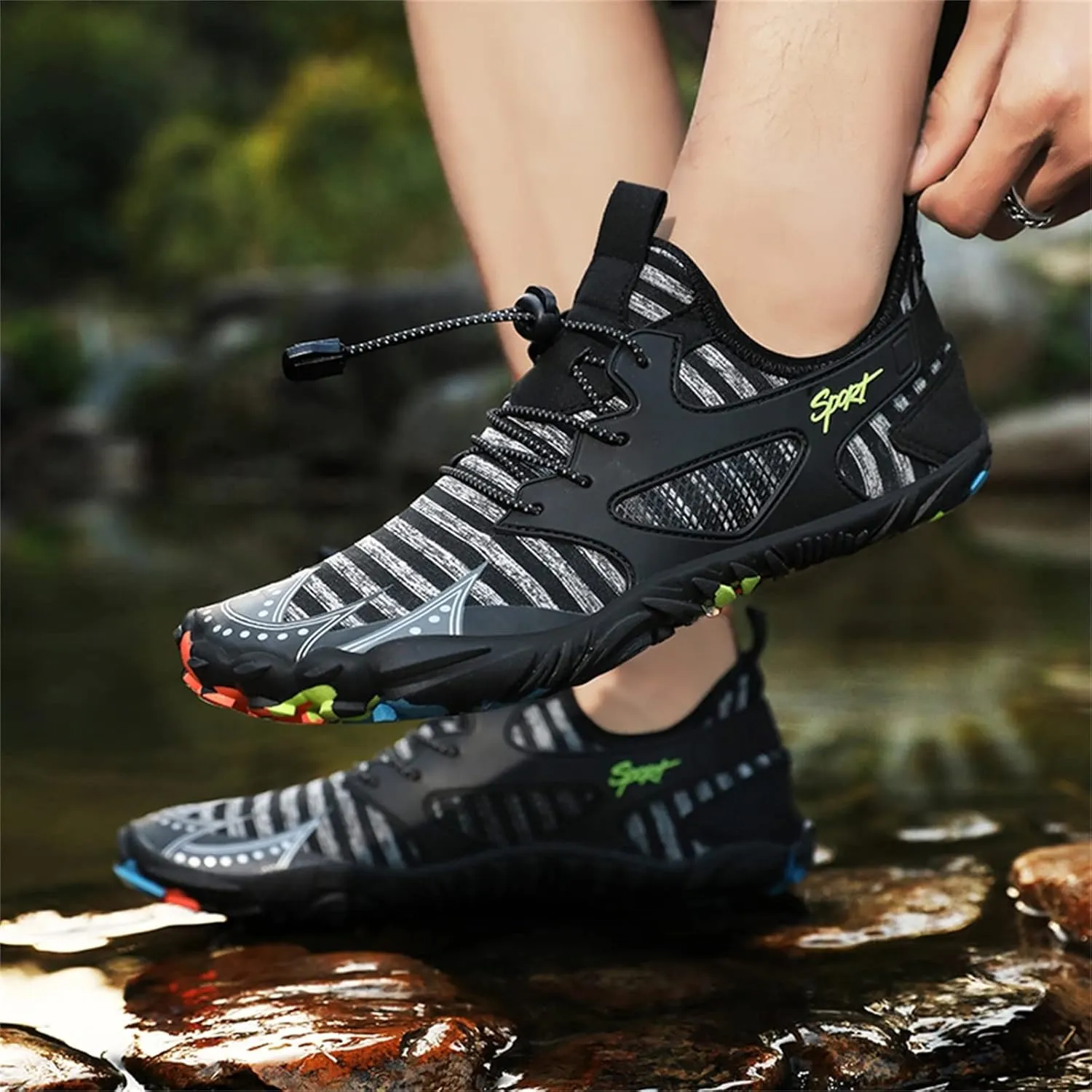 Barefoot Water Shoes Men Women Quick Dry Aqua Swim Beach Pool Surf Hiking Kayaking Outdoor Sports Shoes Lightweight Non Slip Breathable