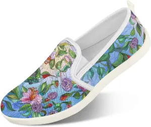 Binienty Women's Breathable Flats Shoes, Soft Slip on Loafers Flats Cozy Lightweight Walking Sneakers US 5.5-10.5