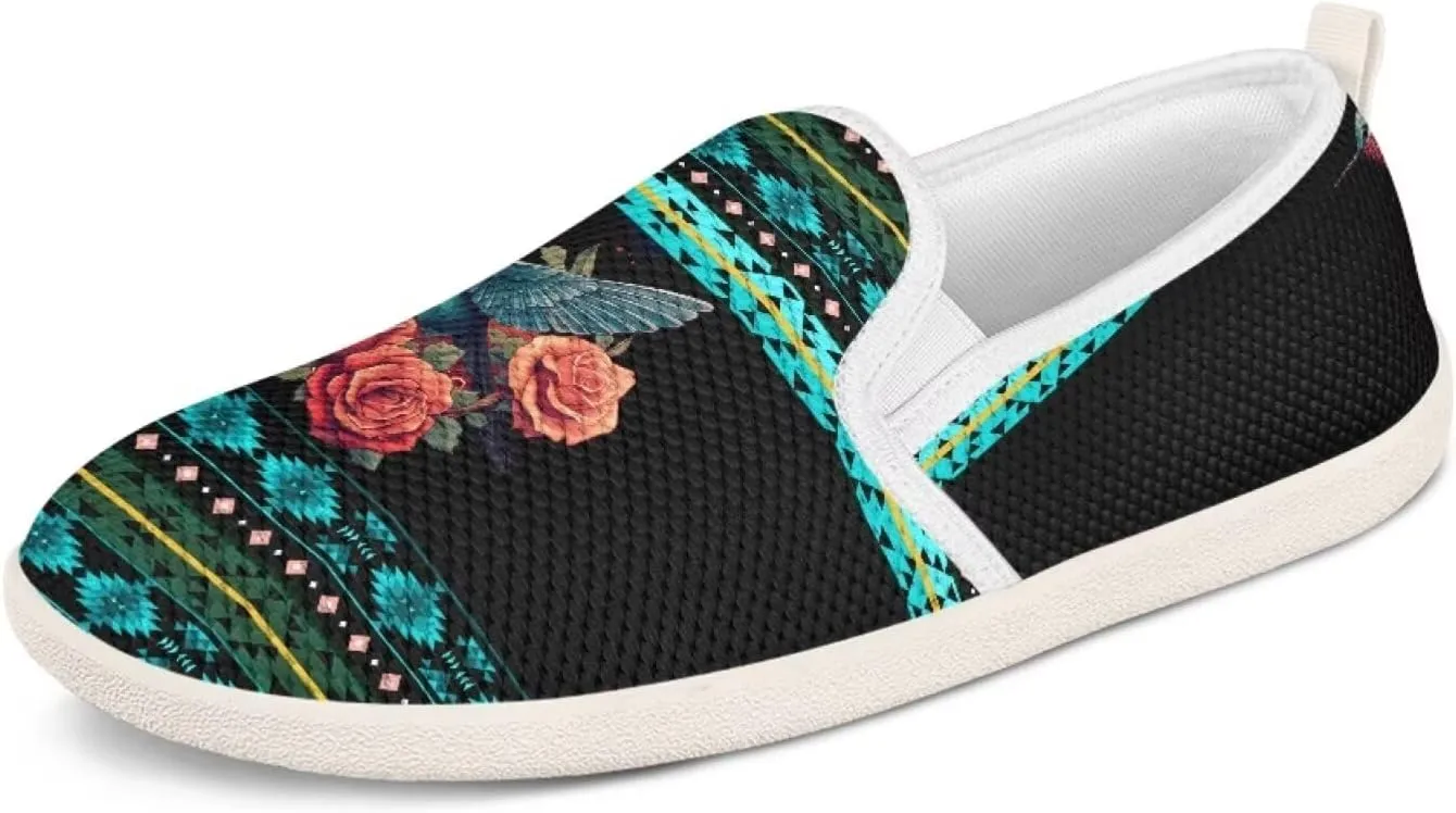 Binienty Women's Breathable Flats Shoes, Soft Slip on Loafers Flats Cozy Lightweight Walking Sneakers US 5.5-10.5