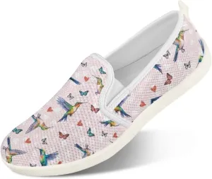 Binienty Women's Breathable Flats Shoes, Soft Slip on Loafers Flats Cozy Lightweight Walking Sneakers US 5.5-10.5