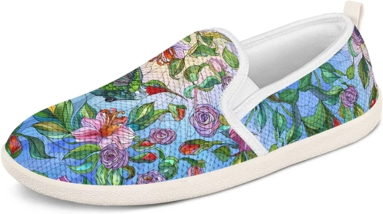 Binienty Women's Breathable Flats Shoes, Soft Slip on Loafers Flats Cozy Lightweight Walking Sneakers US 5.5-10.5
