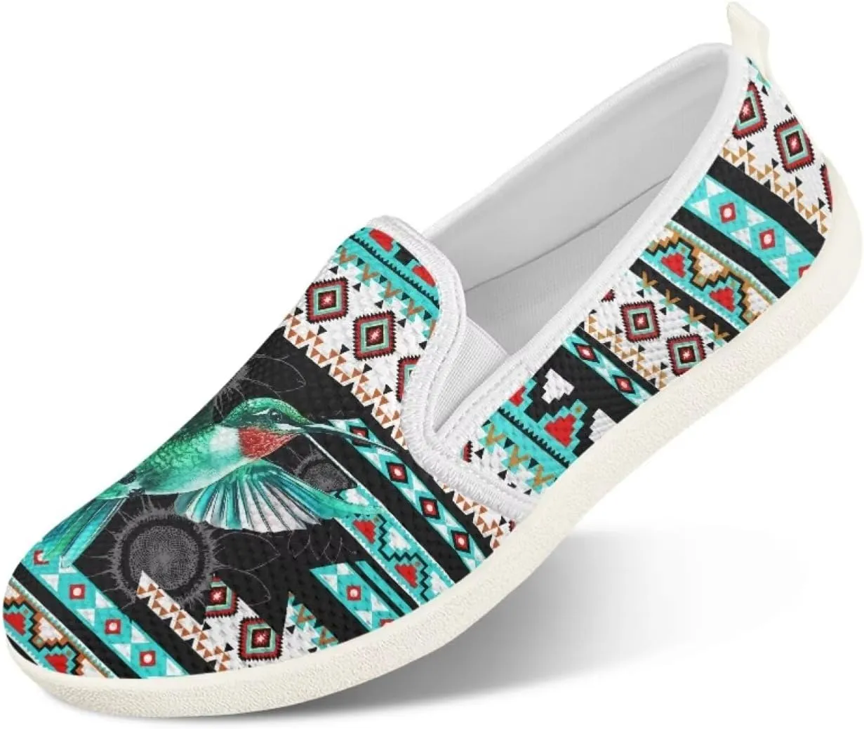 Binienty Women's Breathable Flats Shoes, Soft Slip on Loafers Flats Cozy Lightweight Walking Sneakers US 5.5-10.5