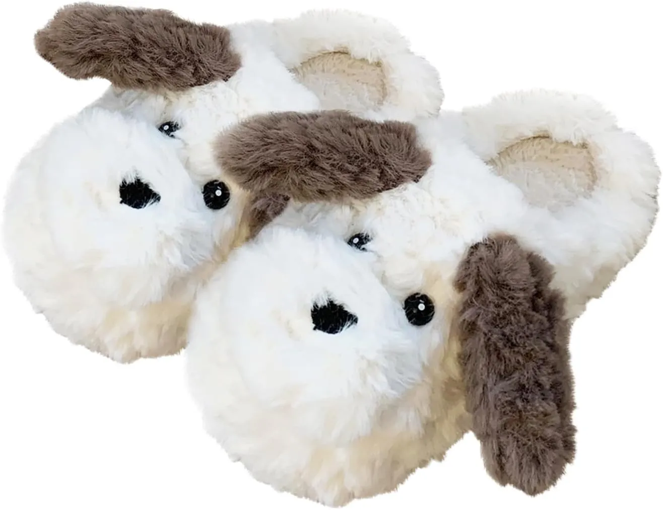 Cartoon Dog Cotton Slippers,Cute Animal Fuzzy Slippers for women,Winter Indoor Outdoor Slippers,Non-Skid Shoes for men