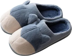Cotton Slippers for Adults & Kids - Plush Hippo & Animal Designs, Perfect for Home