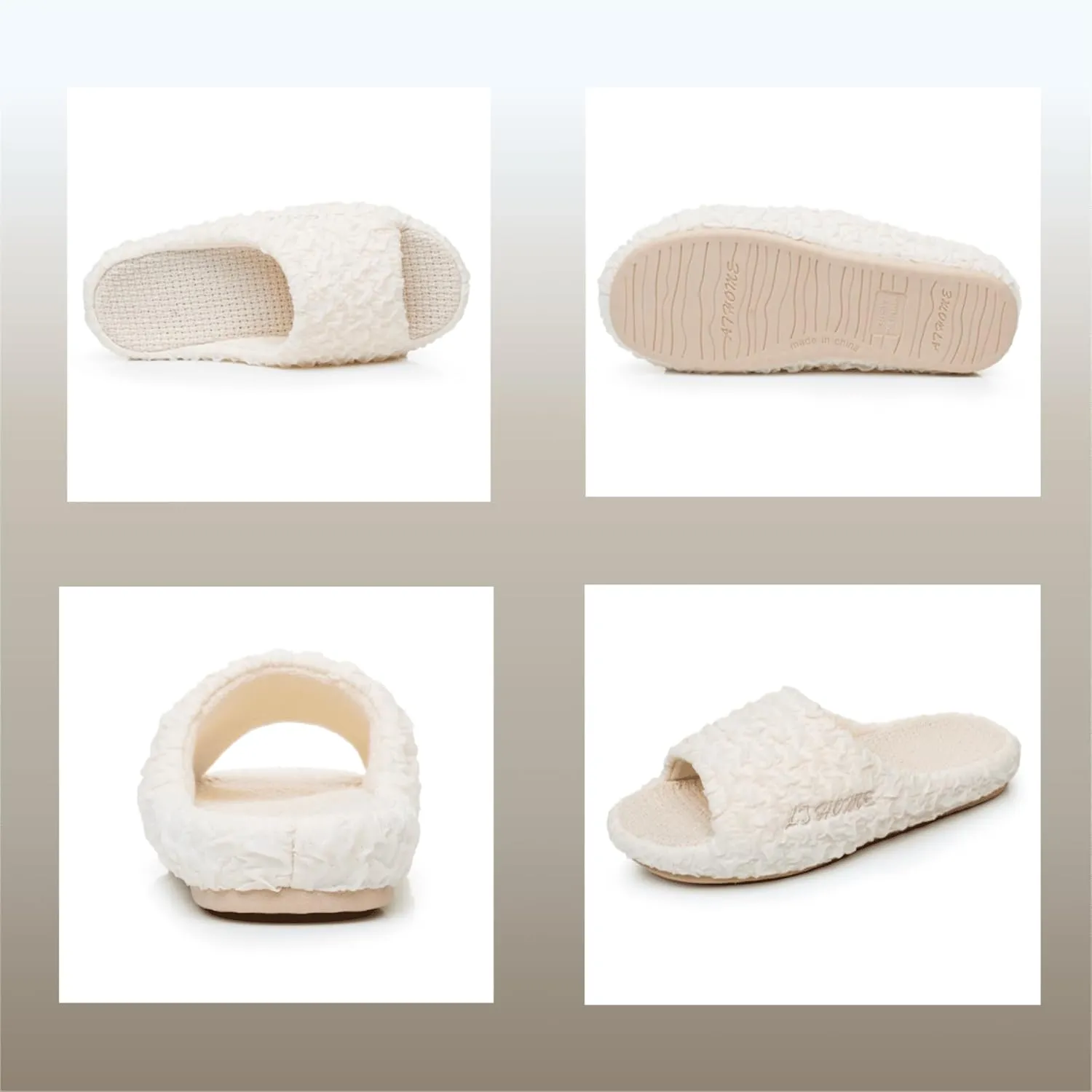 Crazy Lady Women's House Slippers Memory Foam Cozy Bedroom Shoes Open Toe Indoor Outdoor Platform Slides