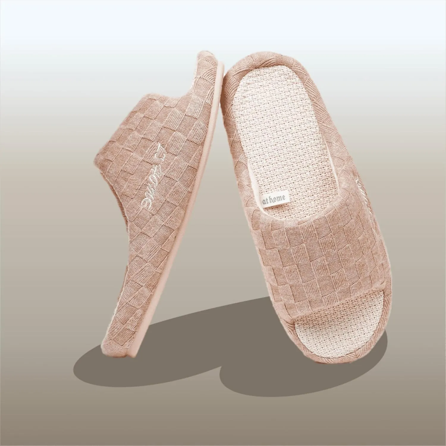 Crazy Lady Women's House Slippers Memory Foam Cozy Bedroom Shoes Open Toe Indoor Outdoor Platform Slides