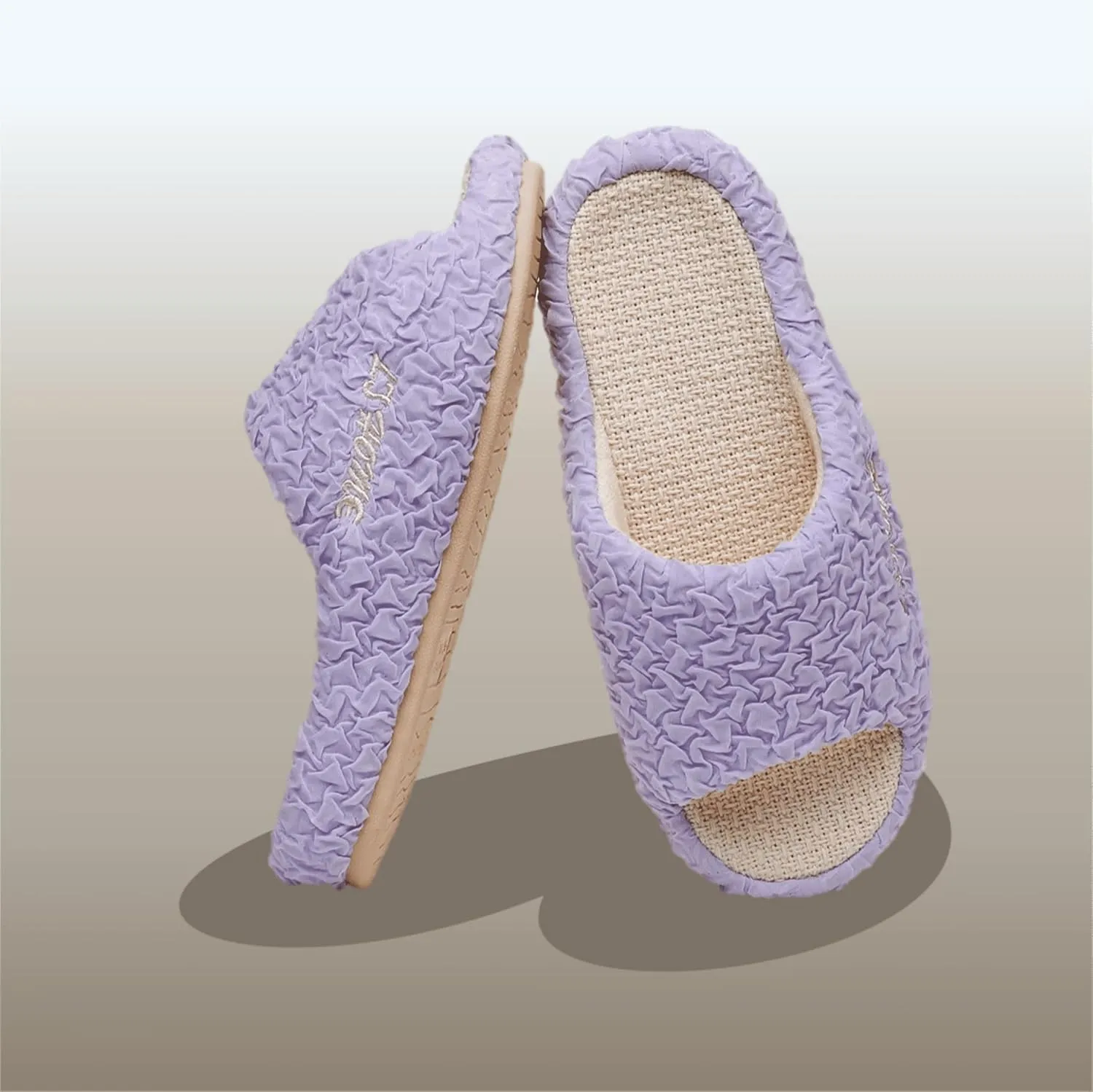 Crazy Lady Women's House Slippers Memory Foam Cozy Bedroom Shoes Open Toe Indoor Outdoor Platform Slides