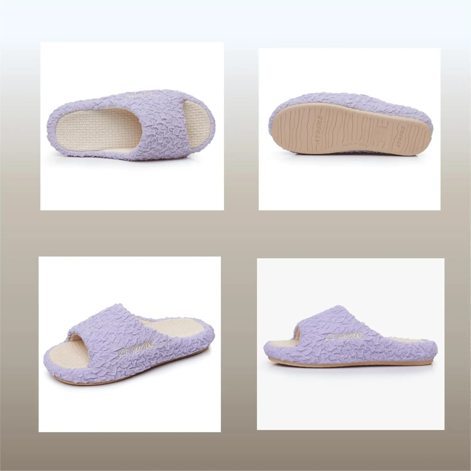 Crazy Lady Women's House Slippers Memory Foam Cozy Bedroom Shoes Open Toe Indoor Outdoor Platform Slides