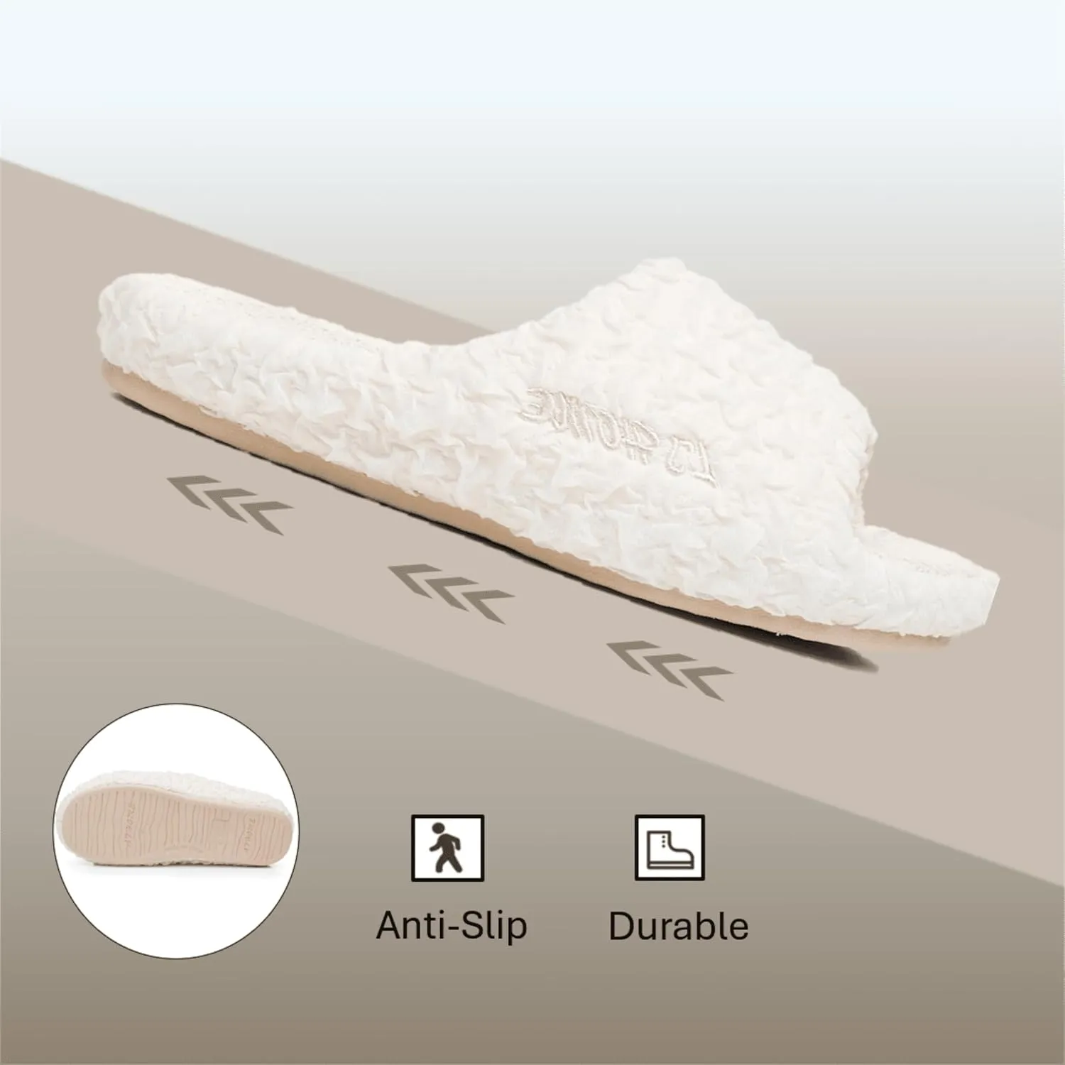 Crazy Lady Women's House Slippers Memory Foam Cozy Bedroom Shoes Open Toe Indoor Outdoor Platform Slides