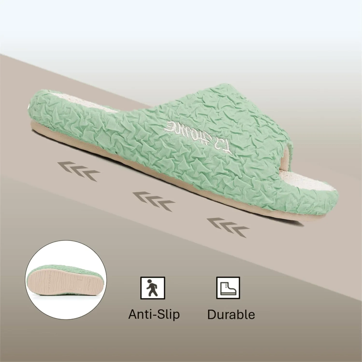 Crazy Lady Women's House Slippers Memory Foam Cozy Bedroom Shoes Open Toe Indoor Outdoor Platform Slides