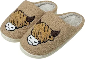 Cute House Slippers for Women Men Fluffy Plush Warm Animal Slippers Winter Comfy Bedroom Shoes