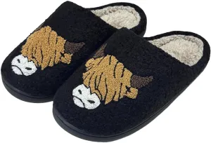 Cute House Slippers for Women Men Fluffy Plush Warm Animal Slippers Winter Comfy Bedroom Shoes