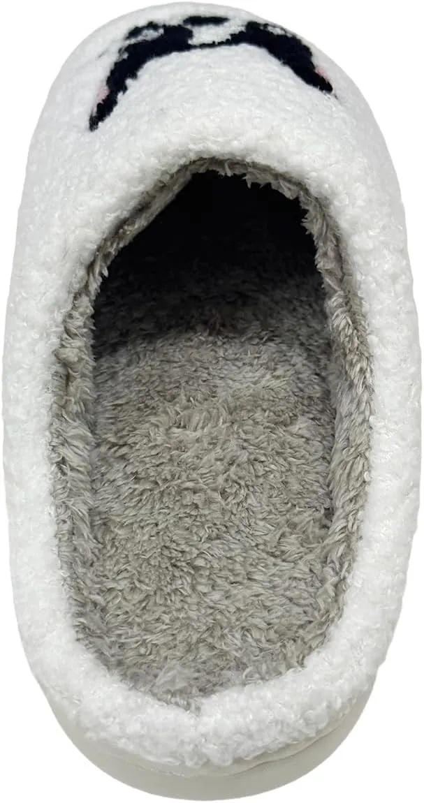 Cute House Slippers for Women Men Fluffy Plush Warm Animal Slippers Winter Comfy Bedroom Shoes