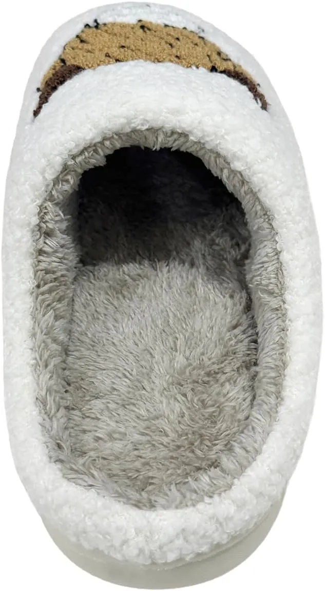 Cute House Slippers for Women Men Fluffy Plush Warm Animal Slippers Winter Comfy Bedroom Shoes