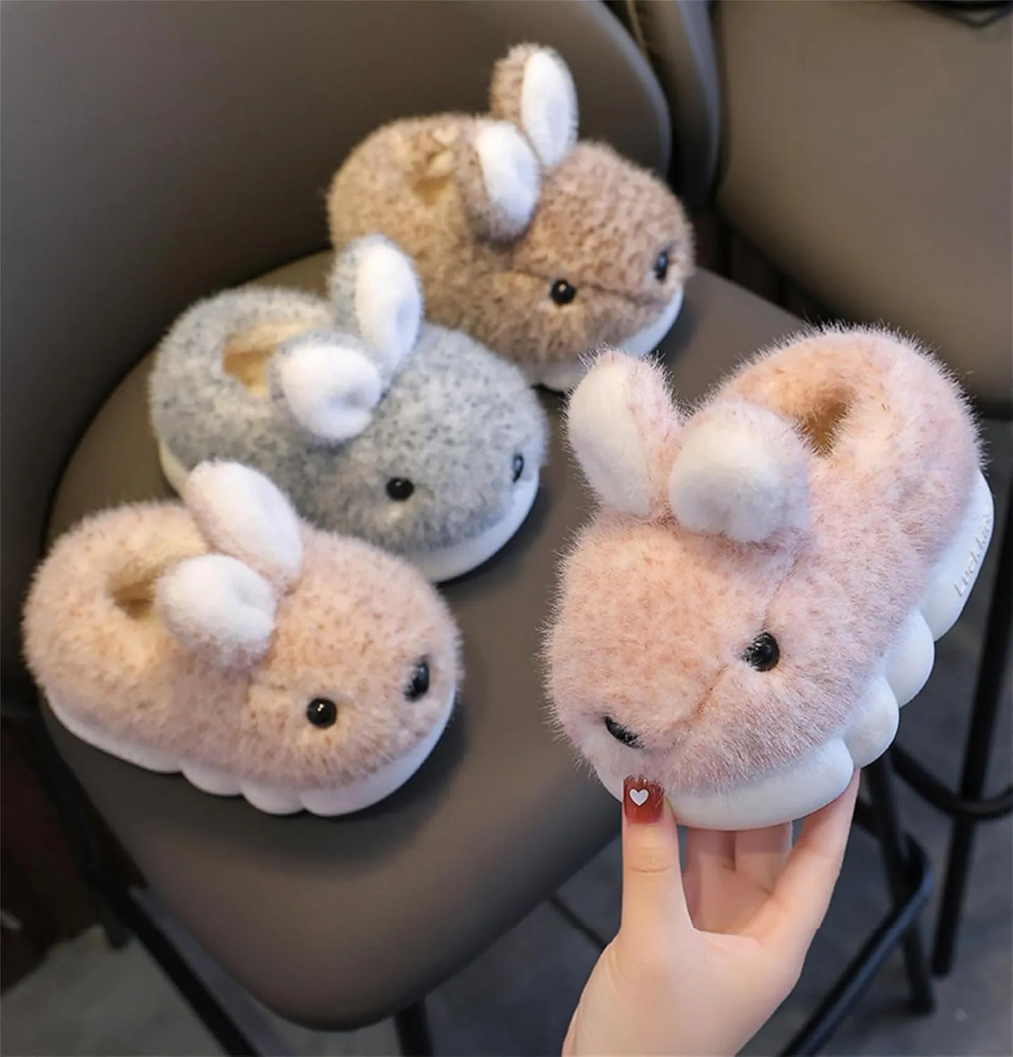 Cute Women's Rabbit Slippers - Warm & Plush, Cartoon Design, Perfect for Winter & Indoor/Outdoor Use