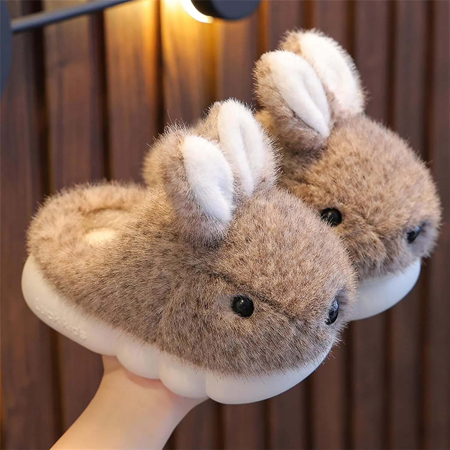 Cute Women's Rabbit Slippers - Warm & Plush, Cartoon Design, Perfect for Winter & Indoor/Outdoor Use