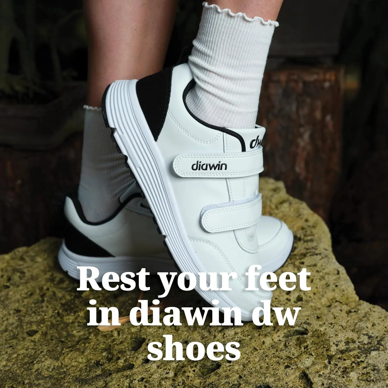 diawin Wide Shoes for Men & Women – Extra Depth Walking Shoes with Wide Toe Box for Swollen Feet, Hallux, Arthritis, and Diabetic Needs – Durable Genuine Leather for Comfort