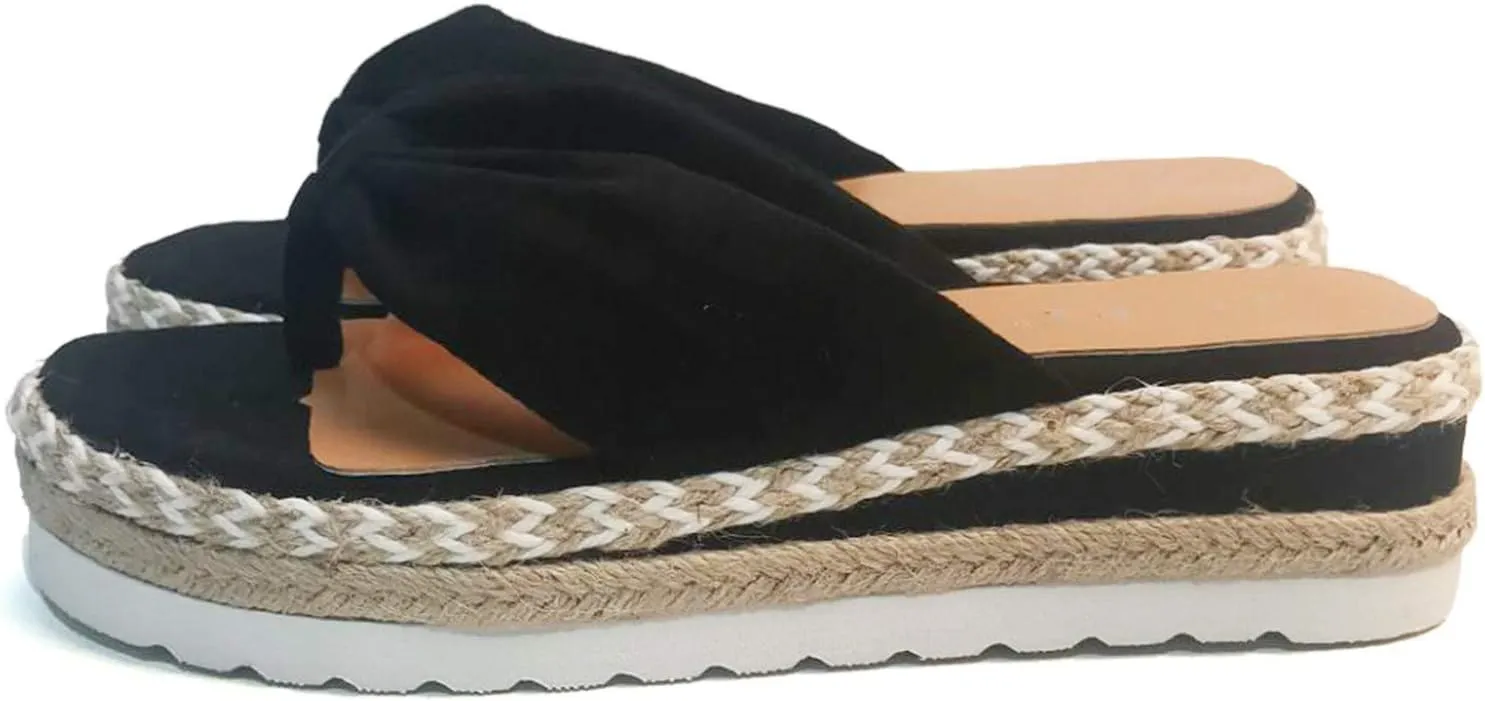 Eduavar Sandals for Women Dressy Summer, Women's Sandals Summer Beach Breathable Sandals Flip Flops Comfy Platform Sandals