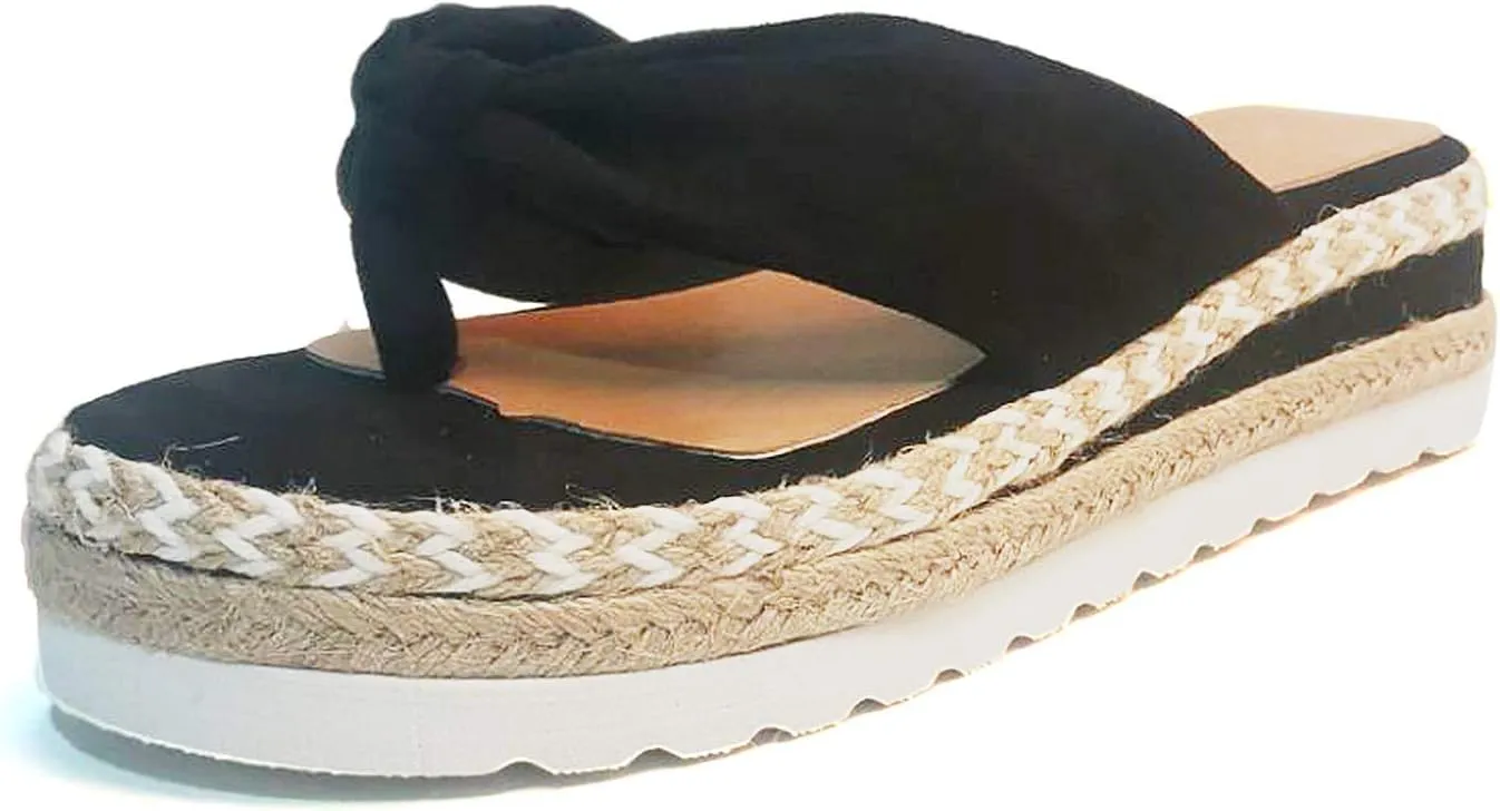 Eduavar Sandals for Women Dressy Summer, Women's Sandals Summer Beach Breathable Sandals Flip Flops Comfy Platform Sandals