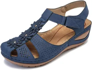 Eduavar Sandals Women Dressy Summer, Womens Sandals Dressy Hollow Sole Platform Sandals Casual Round Toe Walking Shoes
