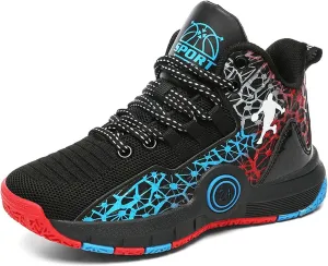 Fashion Anti Slip Wear Resistant High top Children's Sports Basketball Shoe