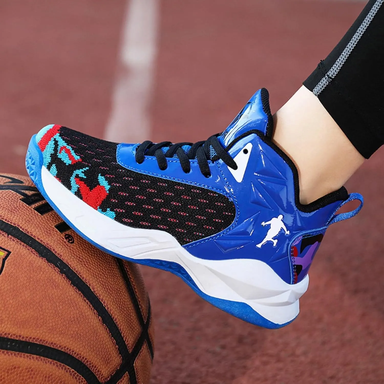 Fashion Anti Slip Wear Resistant High top Children's Sports Basketball Shoe
