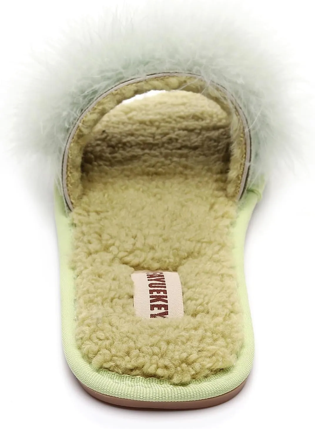 FAYUEKEY Fuzzy Slippers for Women Fluffy Furry House Bedroom Shoes