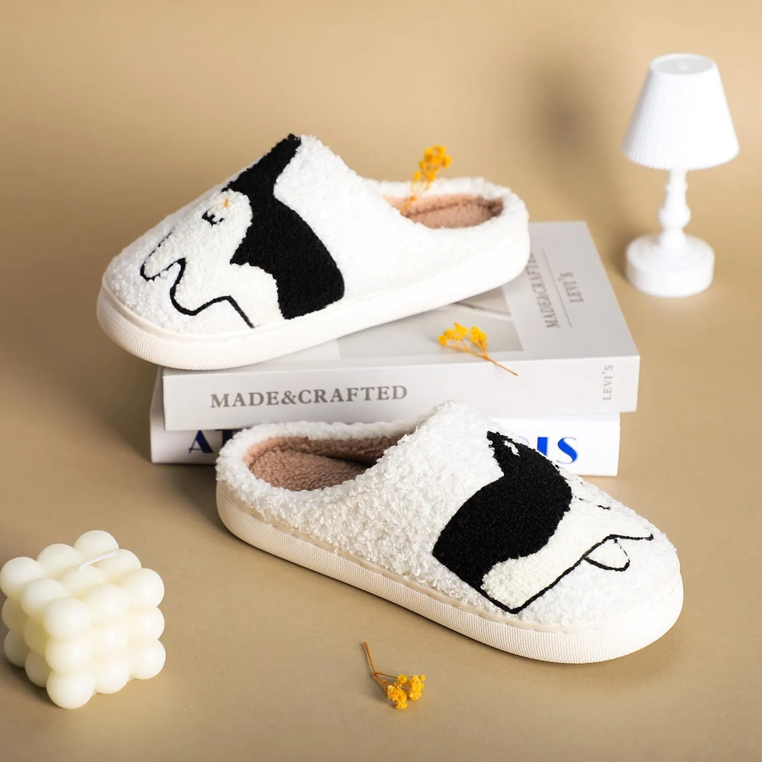 Gaolinci Funny Cat Cotton Slippers, Cute Cat Butt Home Slippers for Women