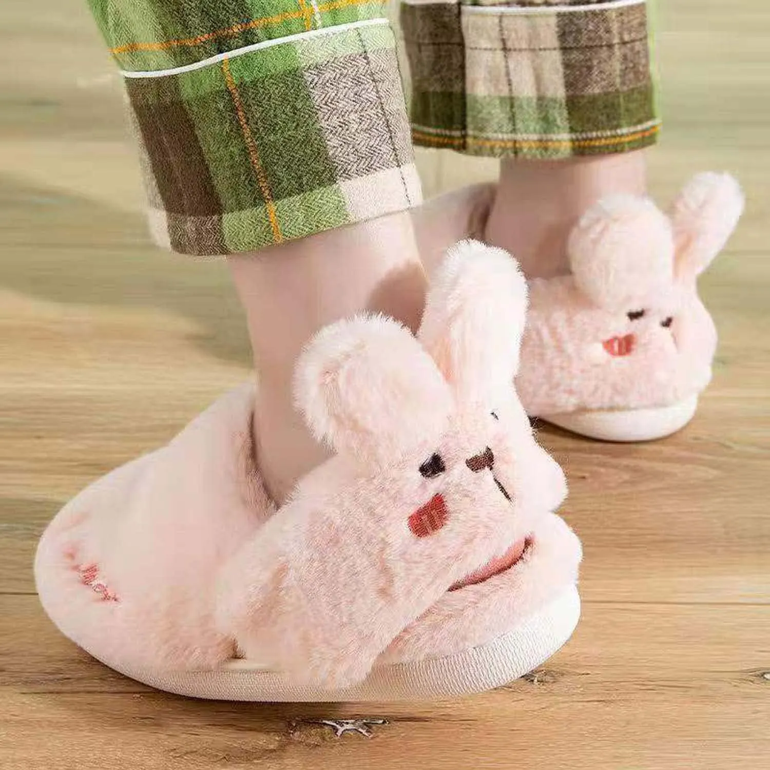 Hopelong Women Slippers,Bunny Slippers for Women,Cute Bunny Ear Slippers,Cute Fuzzy Slippers,Indoor Women Animal Slippers