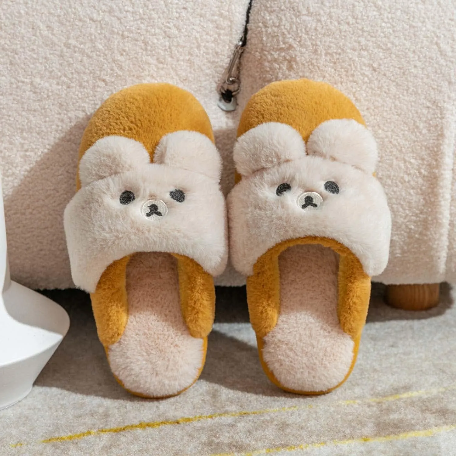 Hopelong Women Slippers,Bunny Slippers for Women,Cute Bunny Ear Slippers,Cute Fuzzy Slippers,Indoor Women Animal Slippers