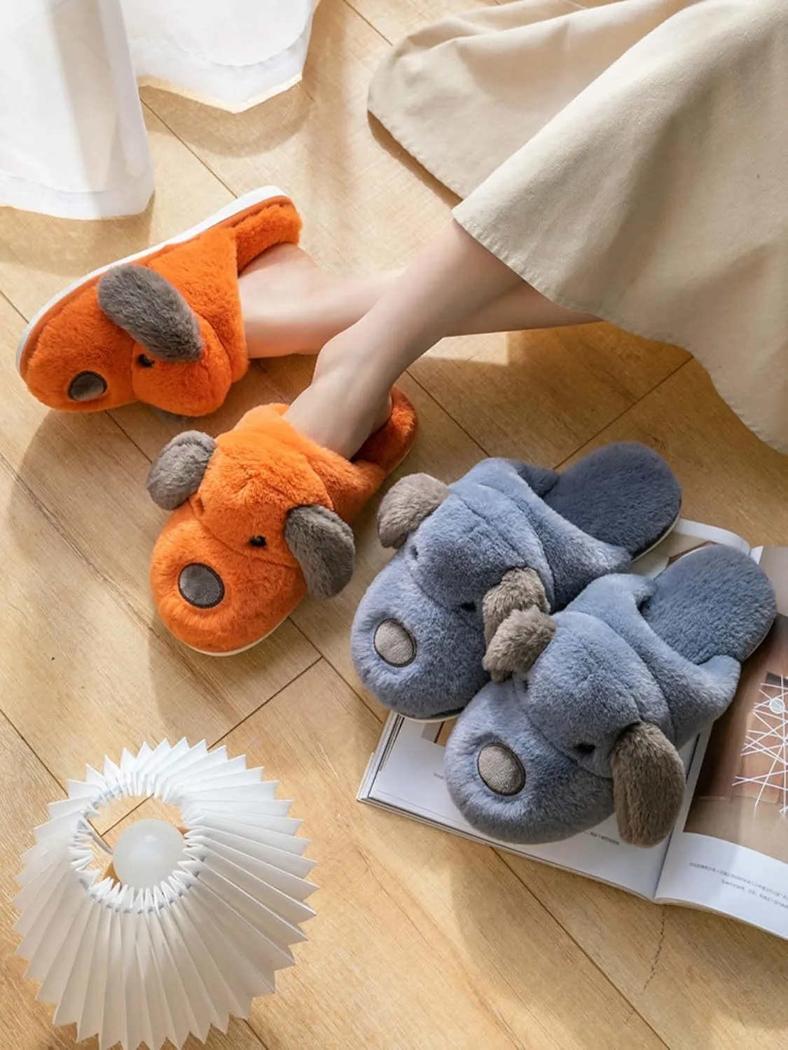 Hopelong Women Slippers,Bunny Slippers for Women,Cute Bunny Ear Slippers,Cute Fuzzy Slippers,Indoor Women Animal Slippers