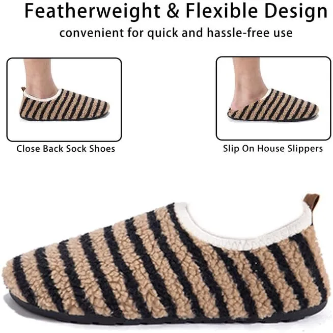 House Slippers for Women Men Travel Slippers Socks Non Slip Barefoot Indoor Bedroom Shoes