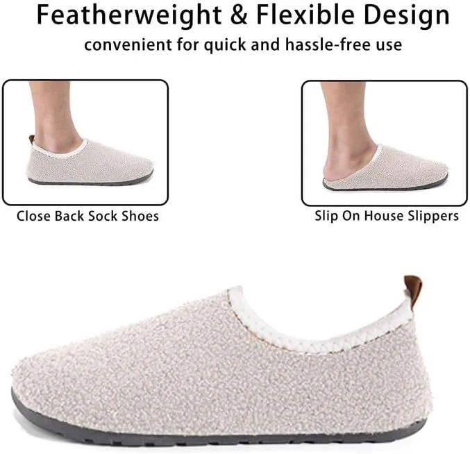 House Slippers for Women Men Travel Slippers Socks Non Slip Barefoot Indoor Bedroom Shoes