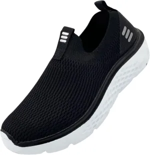 HUHV Tech Knit Unisex Lace-Up and Slip-On Recovery Lifestyle Walking and Athletic Shoe with HEALIUM Foam Lightweight Casual Non-Slip Comfortable Sneaker
