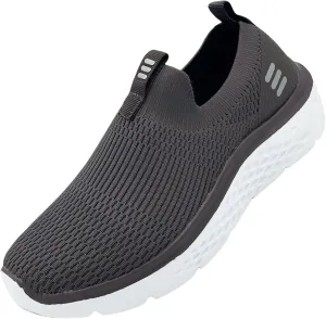 HUHV Tech Knit Unisex Lace-Up and Slip-On Recovery Lifestyle Walking and Athletic Shoe with HEALIUM Foam Lightweight Casual Non-Slip Comfortable Sneaker
