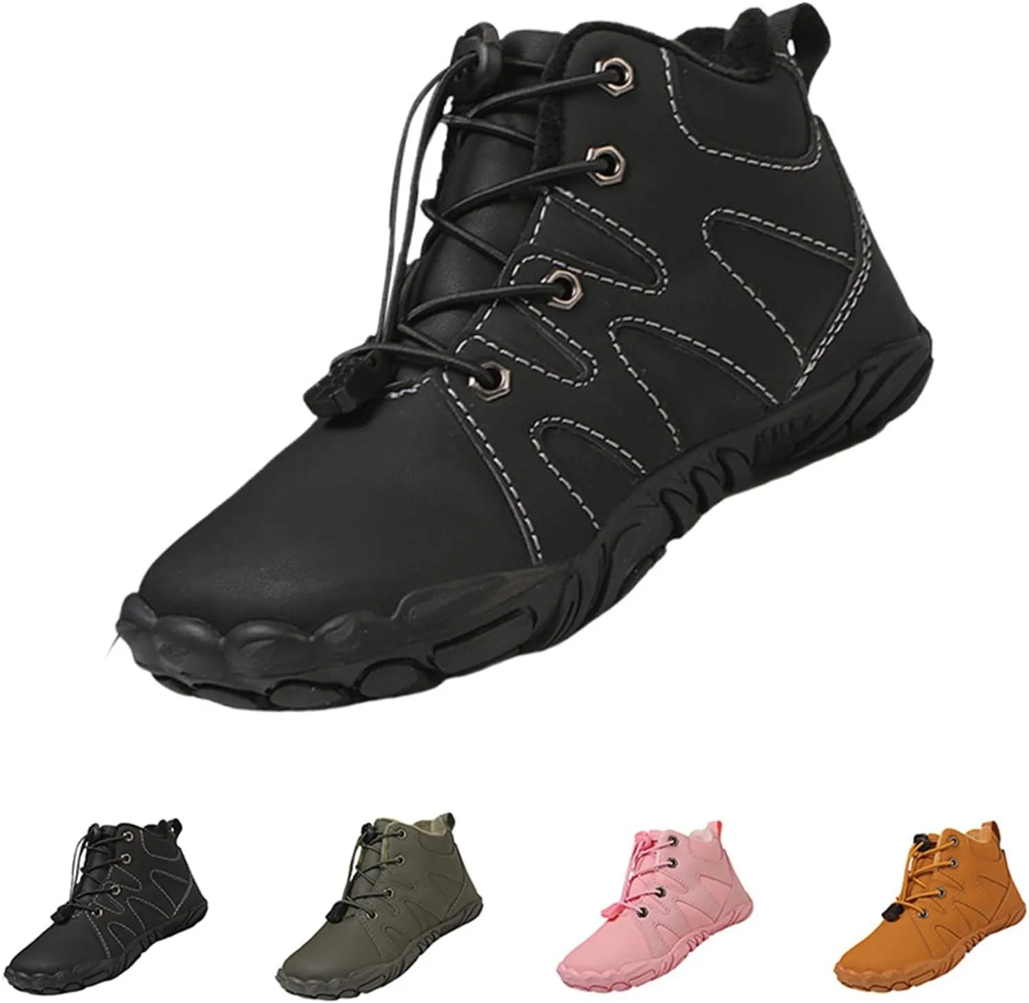 Kids Water Proof Barefoot Shoes for Boys Girls Fall Winter Warm 𝐐uick 𝗗ry Shoe Toddler Slip on Wide Toe Box Hiking