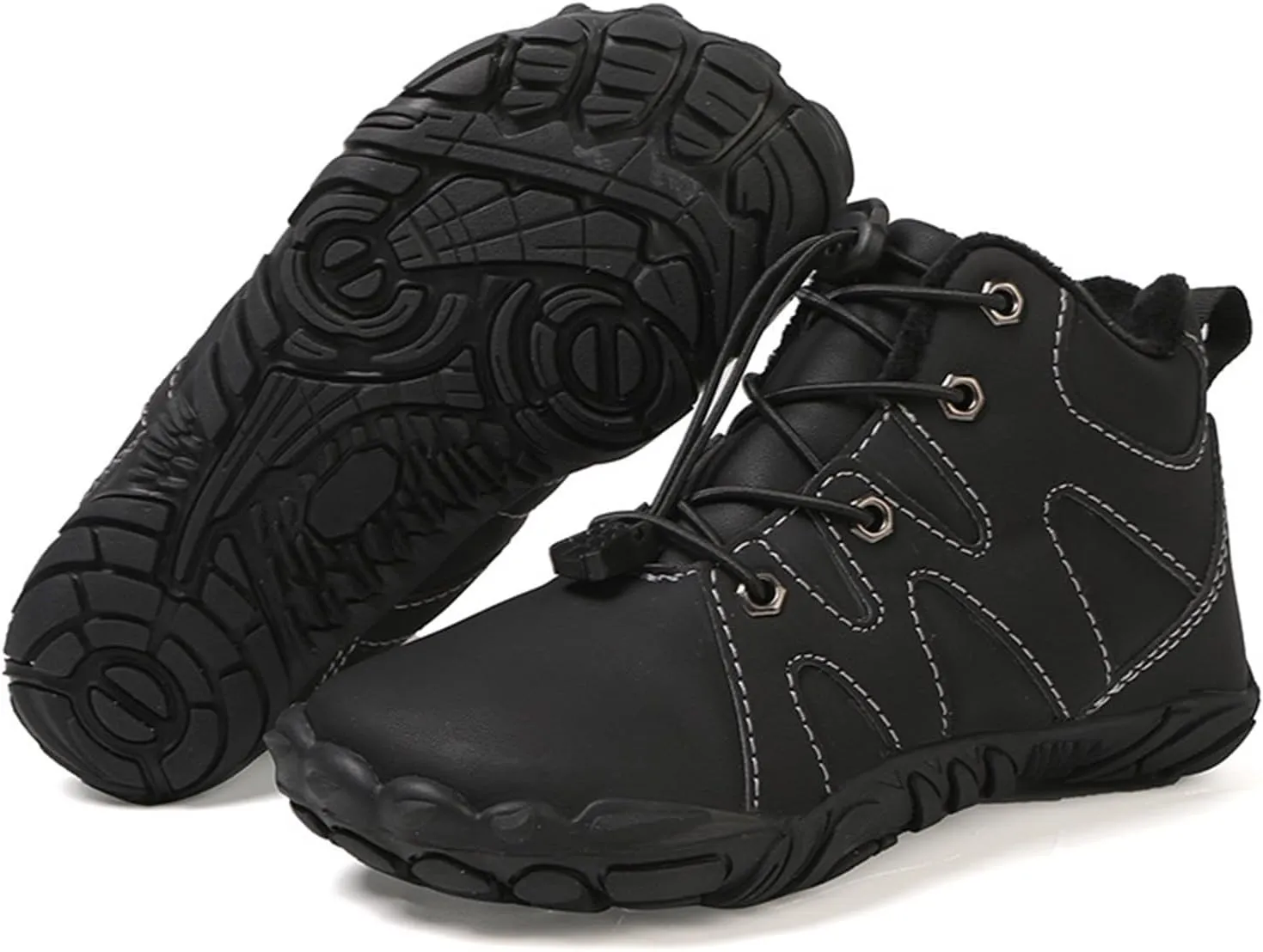 Kids Water Proof Barefoot Shoes for Boys Girls Fall Winter Warm 𝐐uick 𝗗ry Shoe Toddler Slip on Wide Toe Box Hiking