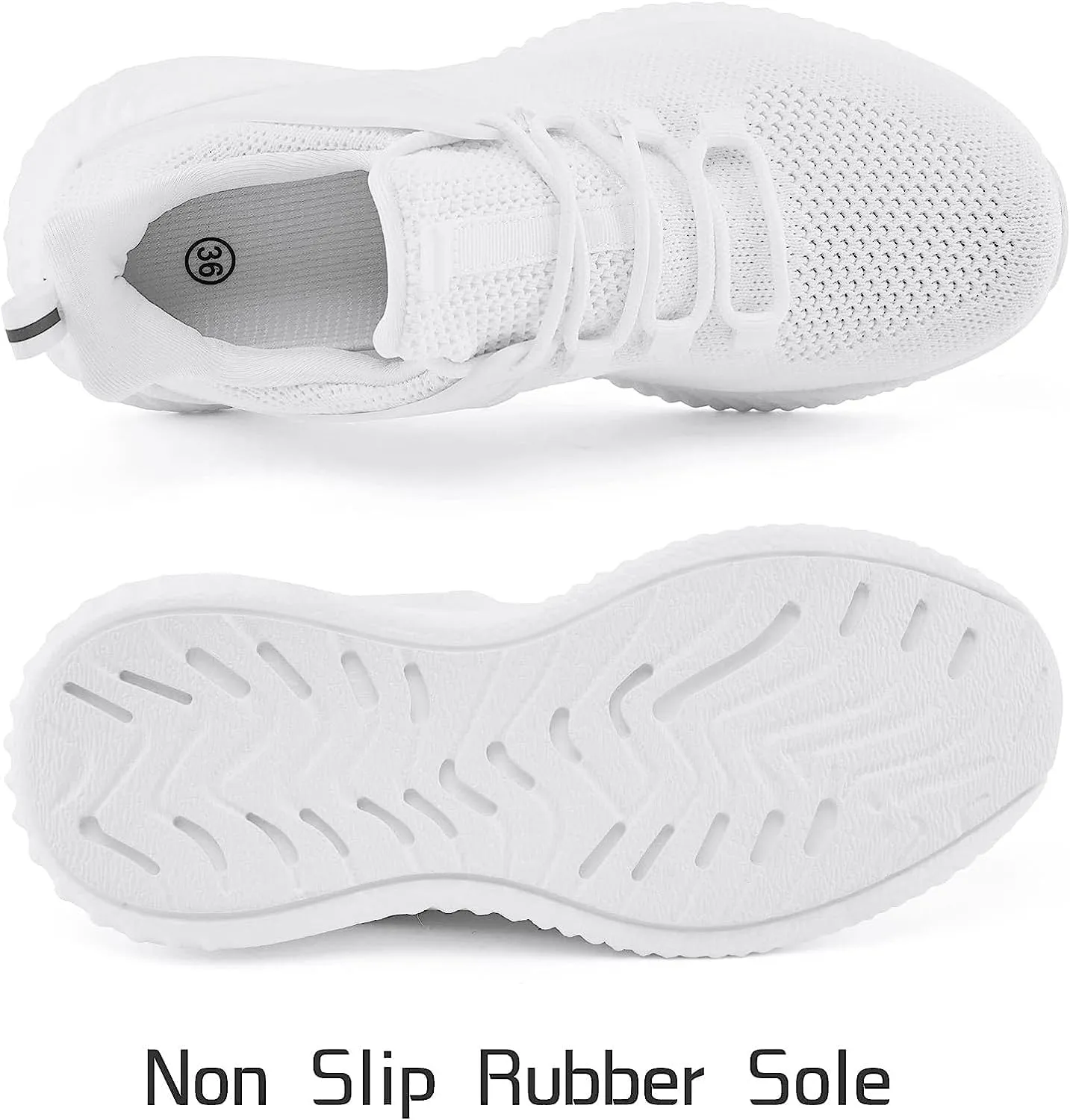 KPP Walking Shoes for Men Breathable Tennis Running Gym Sneakers Slip On Memory Foam Shoes