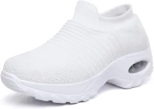 LIBINXIF Women's Walking Shoes Sock Sneakers Mesh Slip On Air Cushion Lady Girls Modern Jazz Dance Easy Shoes Platform Loafers Sneakers