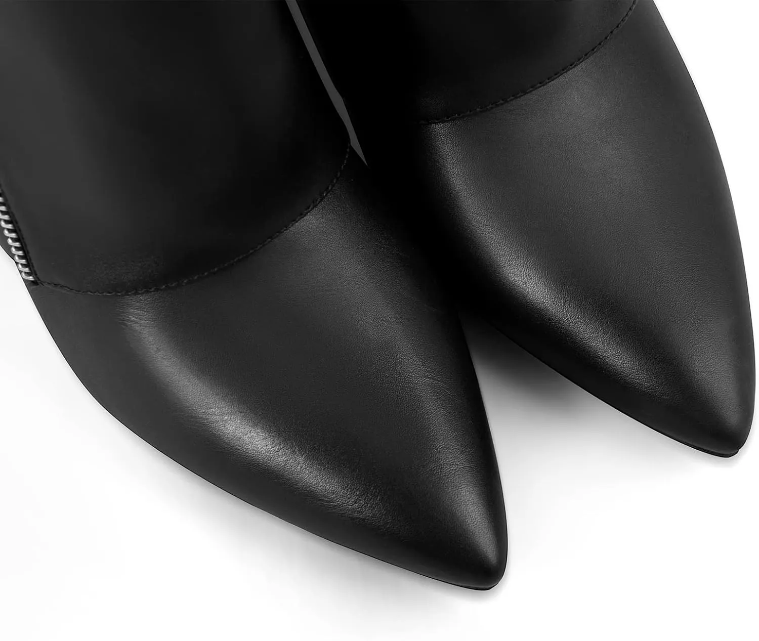 LISHAN Women's Knee High Fold over Wedge Heel Long Shark Boots Pull on Shoes